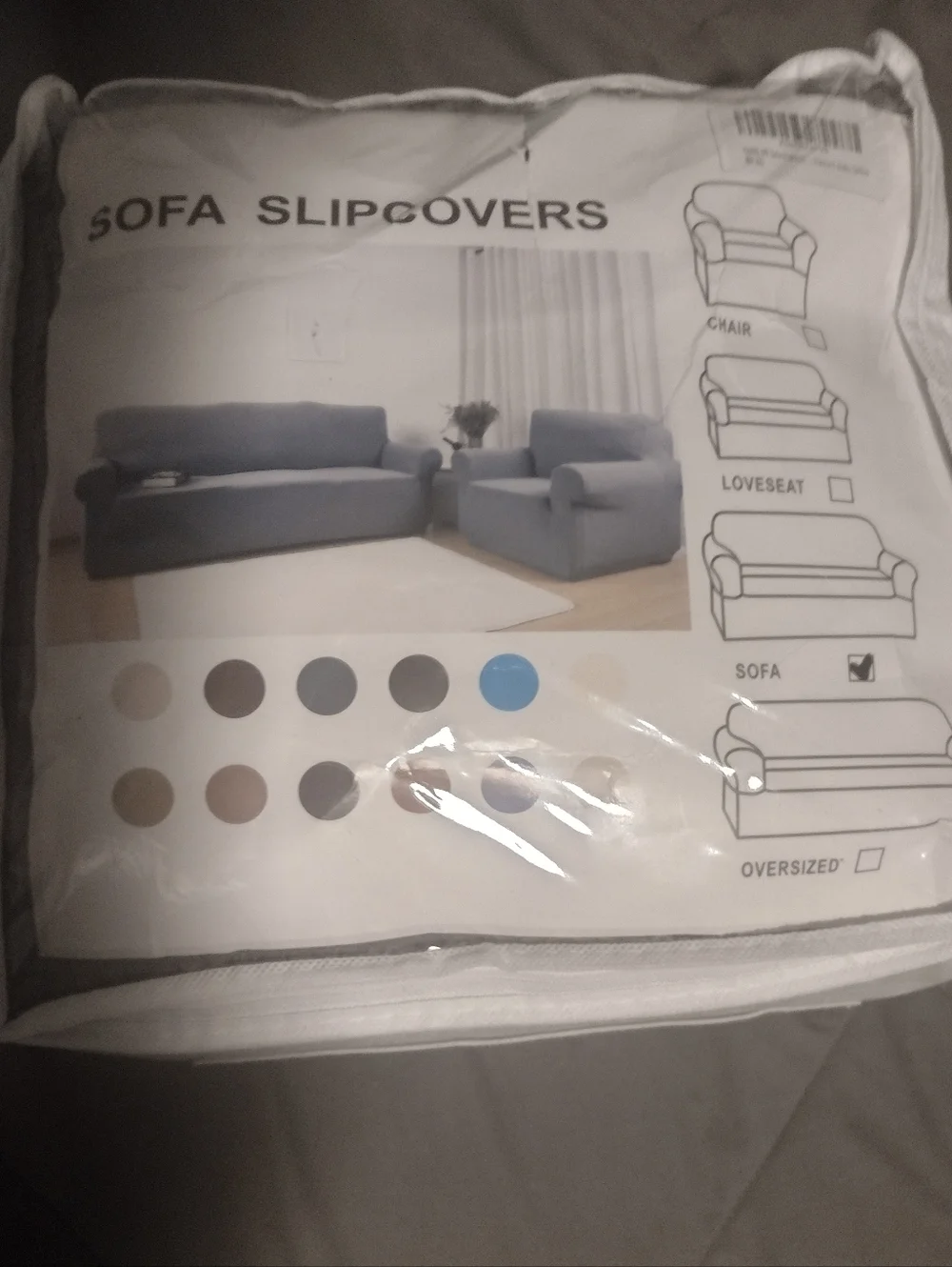 Sofa Slipcover Stretch Furniture Protector - Blue